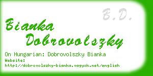 bianka dobrovolszky business card